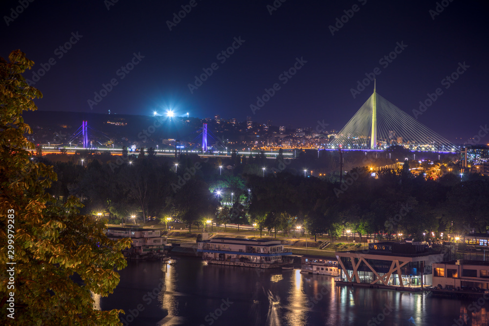 Ada Bridge in Belgrade