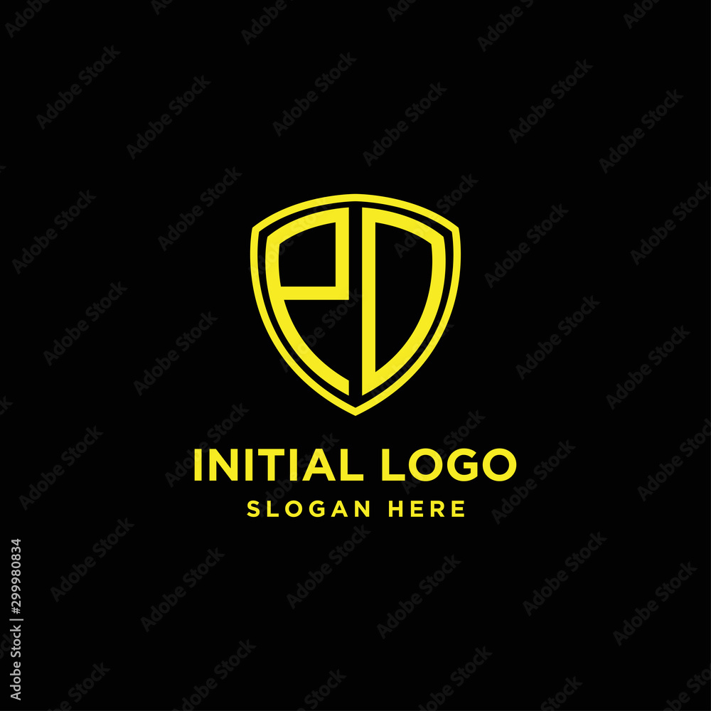 Inspiring company logo designs from the initial letters of the PD shield logo icon. -Vectors Inspiring company logo designs from the initial letters of the PD shield logo icon. -Vectors