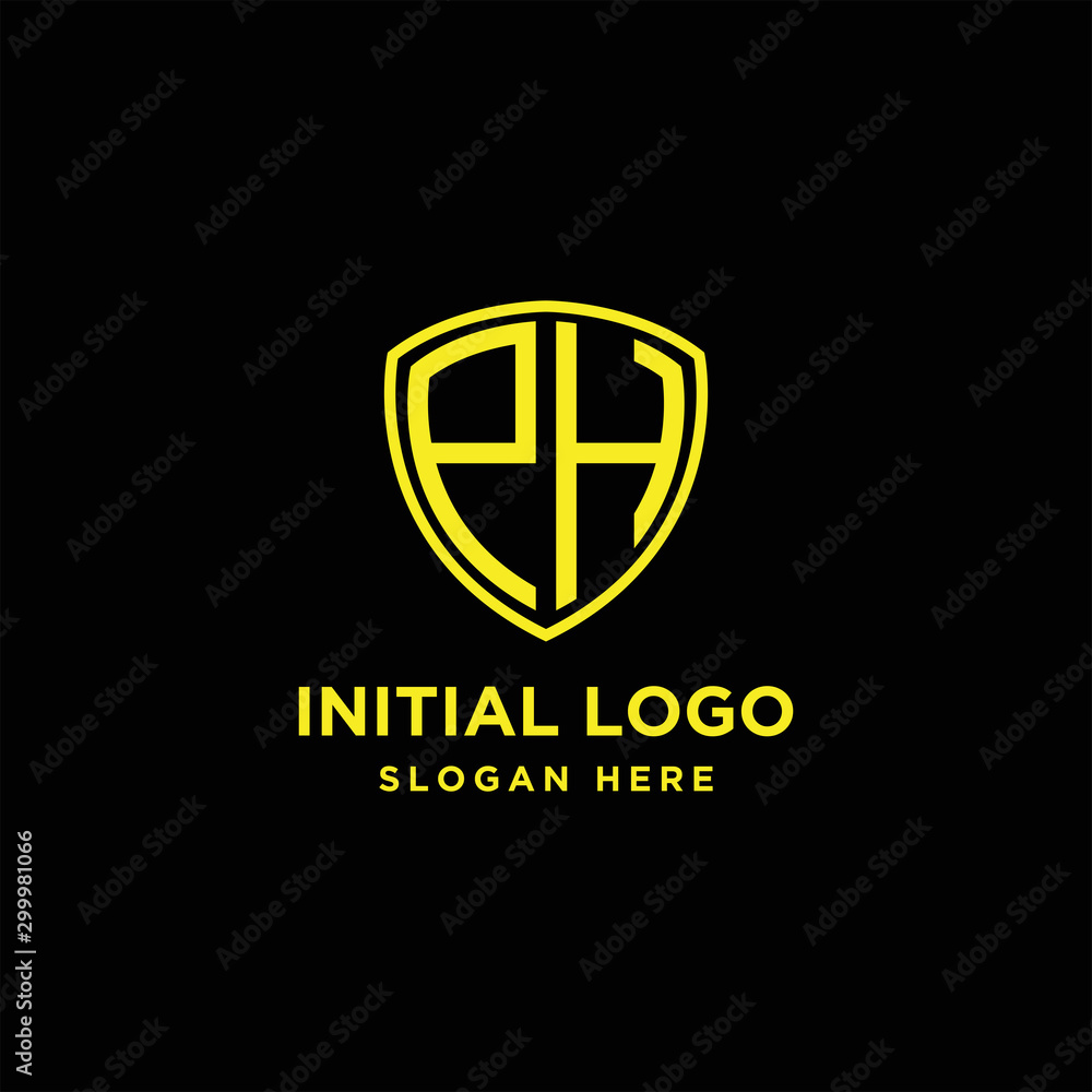 Inspiring company logo designs from the initial letters of the PH shield logo icon. -Vectors Inspiring company logo designs from the initial letters of the PH shield logo icon. -Vectors
