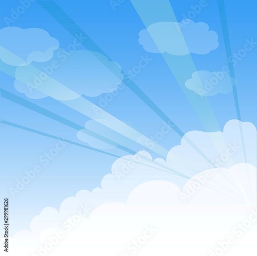 blue sky and white clouds background  vector illustration