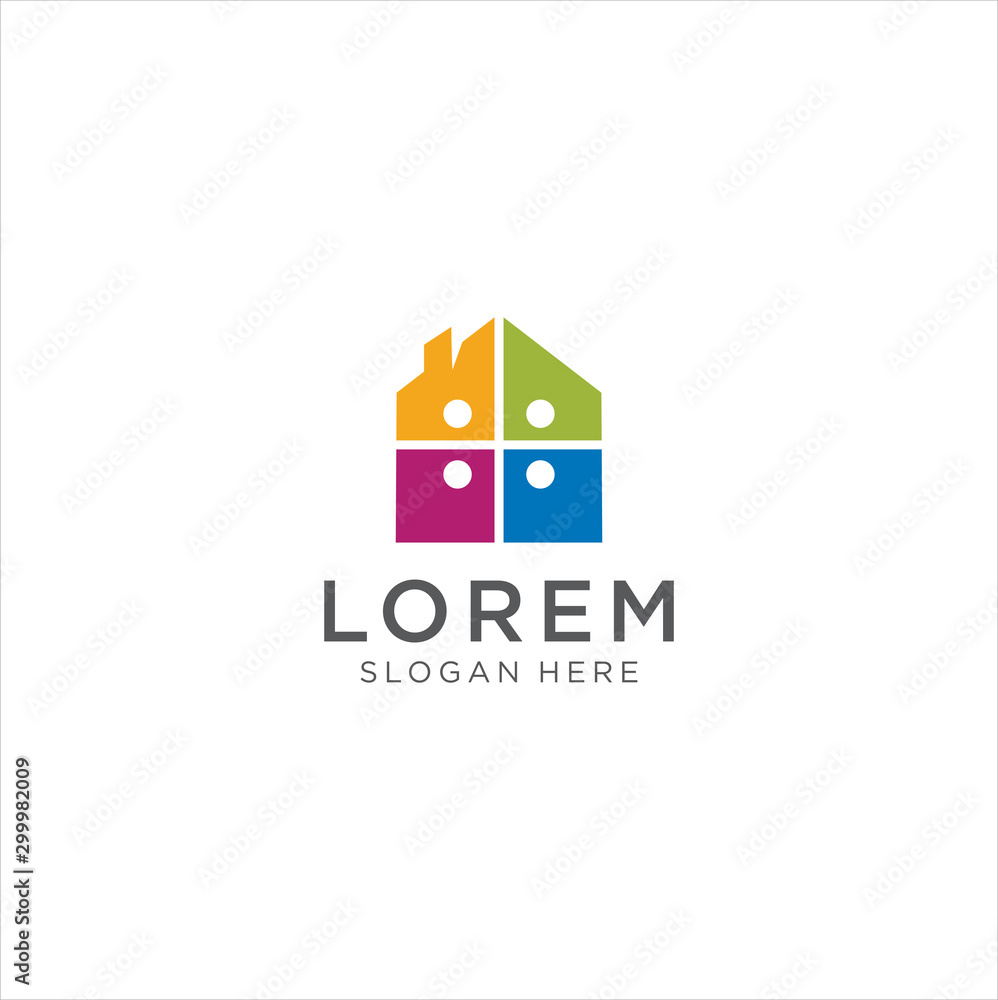 Modern Real Estate Logo . Modern Home logo icon .Home furnishing logo Vector . House Logo Design Modern Real Estate Logo . Modern Home logo icon .Home furnishing logo Vector . House Logo Design