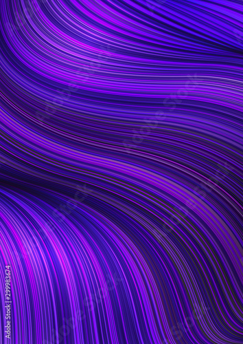 Fashion blue poster thin lines locks luxury design. Liquid wave shiny lines hair fashion background. Beautiful flowing drape textiles thin threads hair illustration vogue blue threads drape banner set