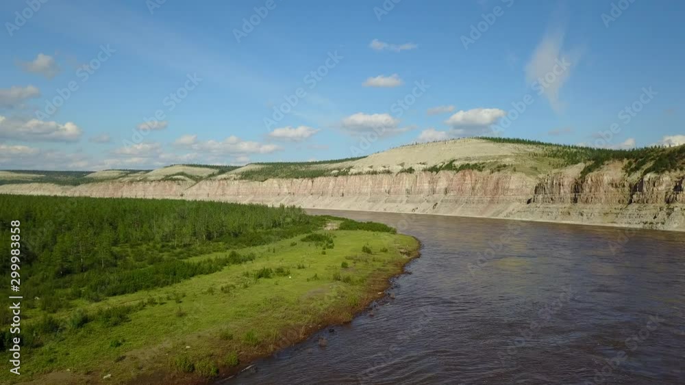 aerial view of the Putorana plateau river Kotuy aerial view of the Putorana plateau river Kotuy