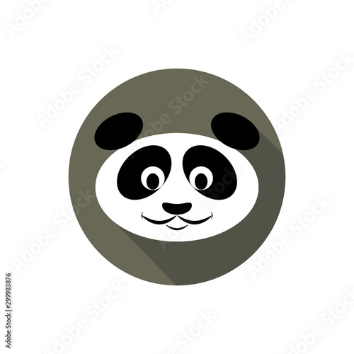 Black and white panda icon ...