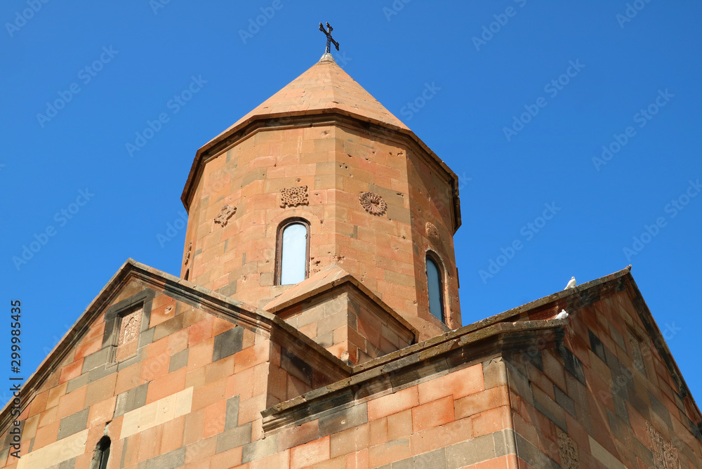 Beautiful Dome of the Church of Surb Astvatsatsin or Holy Mother of God, Khor Virap Monastery, Armenia Beautiful Dome of the Church of Surb Astvatsatsin or Holy Mother of God, Khor Virap Monastery, Armenia