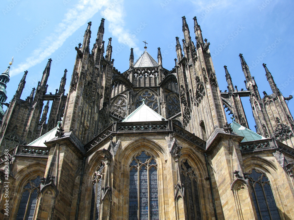 Saint Vitus Cathedral in Prague Castle. Prague, Czech Republic 