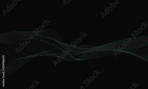 white wave form blend with black background