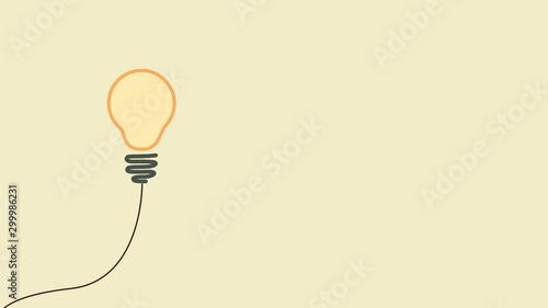 Wallpaper Mural light up a light bulb with radiating rays. the concept is a good idea Torontodigital.ca