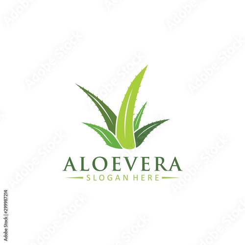 Aloe Vera logo vector icon concept