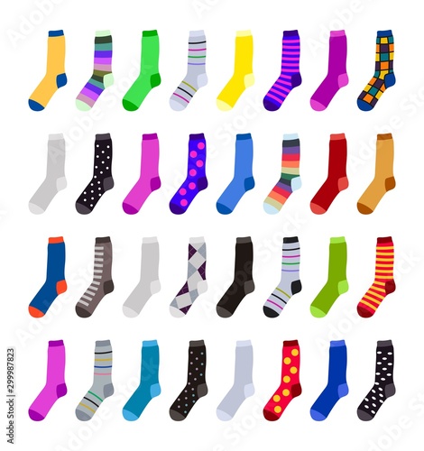 vector colorful socks
