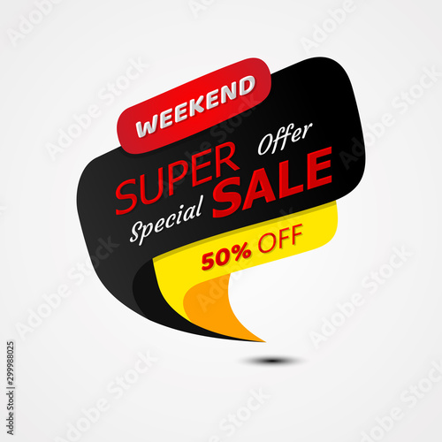 Super sale banner template design for business promotion