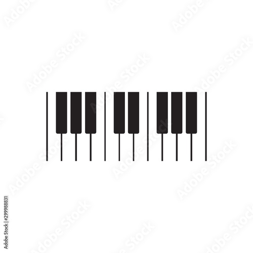 Piano logo icon vector illustration template