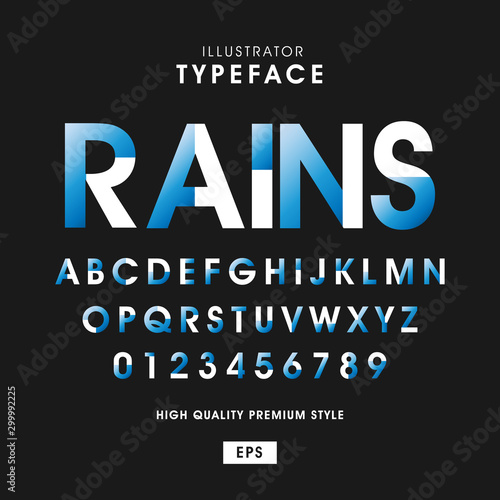 Typeface font alphabet