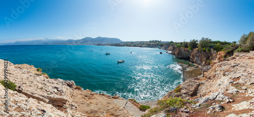 Amazing panorama scenery of Crete island. photo