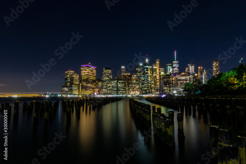 Manhattan skyline in the night