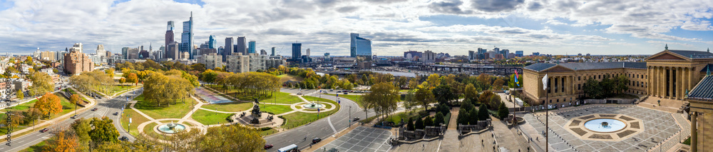 Φωτογραφία Drone view on the Philadelphia Skyline