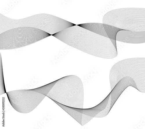 design element wavy lines form spiral ribbon effect 3d02