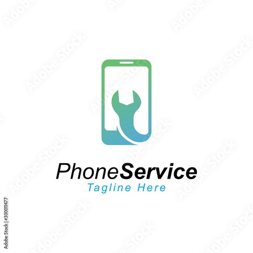 smartphone logo design vector template