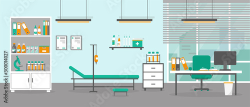 Doctor office interior. Medical cabinet or consultation room.