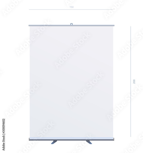 Roll Up Banner Stand on isolated clean background02 photo