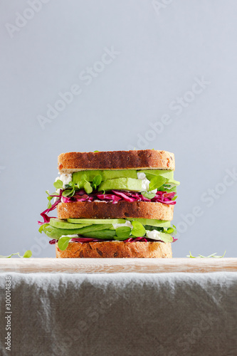 vegetarian  sandwich with vegetables