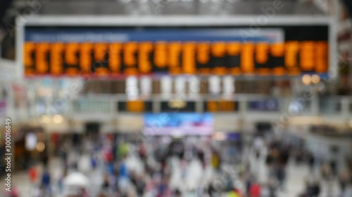 Busy Train Station People Travelling 4K