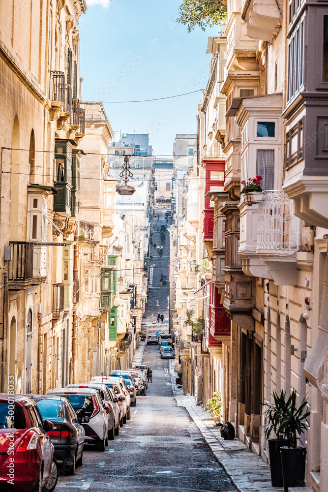 small streets of Valletta
