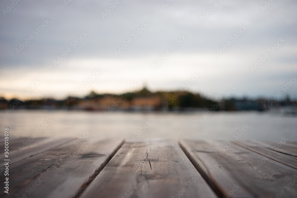 planks lining up to the water in stockholm