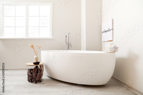 Interior of modern comfortable bathroom