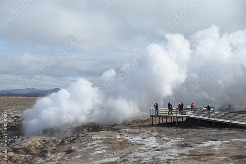 Billede på lærred Hochtemperaturgebiet auf der Reykianes-Halbinsel, Island