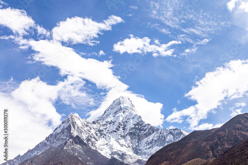 Ama Dablam Mountain. Trekking Everest Base Camp. Nepal.