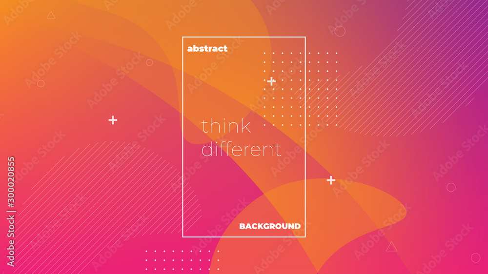 Fototapeta premium Abstract modern graphic element. Dynamical colored forms and waves. Gradient abstract banner with flowing liquid shapes. Template for the design of a website landing page or background.