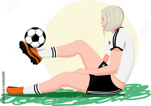 woman playing soccer