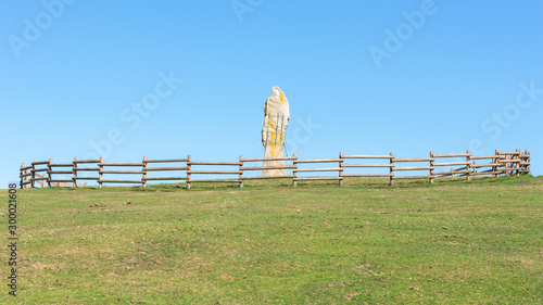 Menhir of Kurtzegan, Gorbea Natural Park, Vizcaya, Spain photo