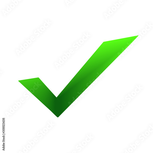 Green checkmark icon - vector