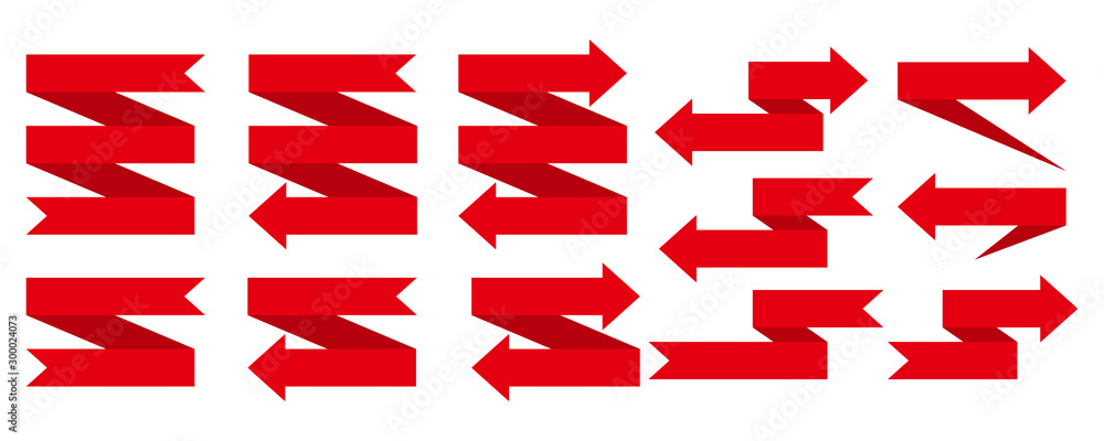 Set of ribbons - vector.