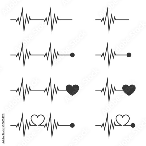 Heartbeat icon - vector.