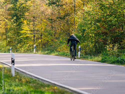 Electric bicycle on country road