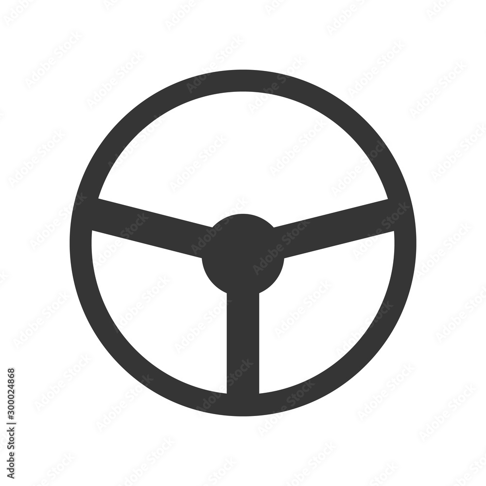 Steering wheel icon - vector. Steering wheel icon - vector.