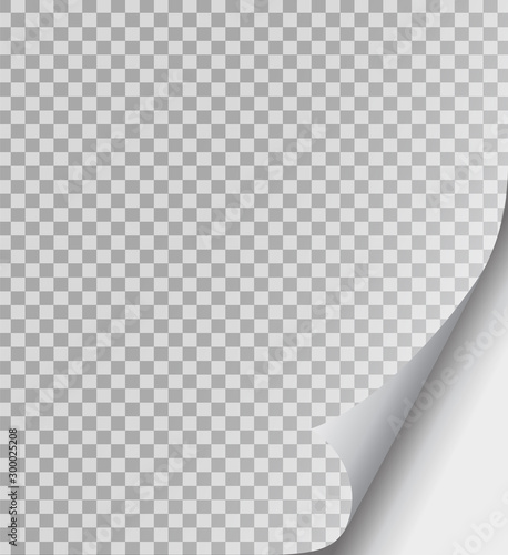 Curled page paper corner set. Paper fold, curve flip corner and papers curls angle. Flipping book page, bent border of notepad. Leaf sticker with curl effect. Isolated vector illustration