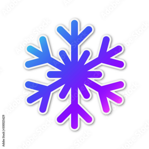 Vector Snowflake icon isolated.