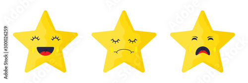 Emotional faces of a Stars - vector.