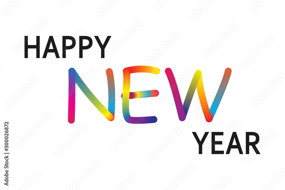 Happy New Year. Vector background.