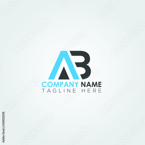 AB letter Type Logo Design vector Template.
