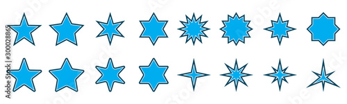 Set of vector stars.