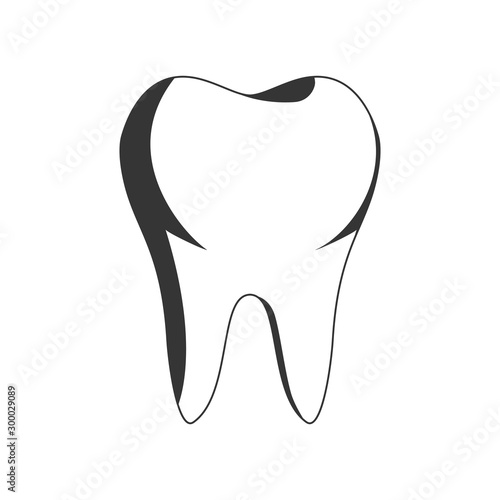 Vector Tooth icon.
