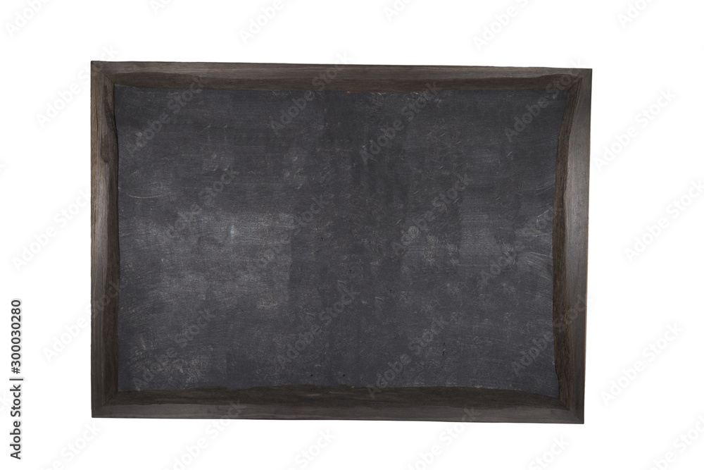 Fototapeta premium Vintage picture frame, wood plated, white background, clipping path included.