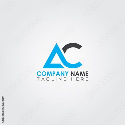 AC combine letter logo vector template. Creative AC font logo.