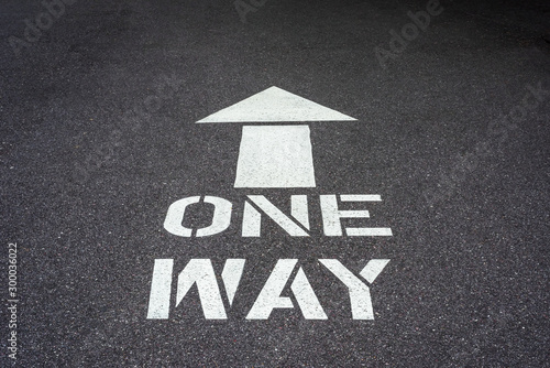 Принти на полотні one way arrow painted on street