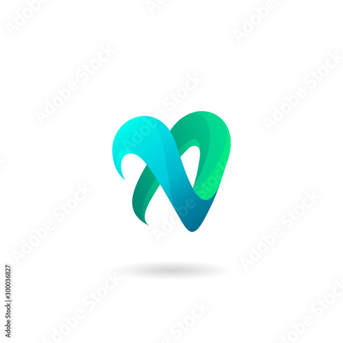abstract dental logo design template